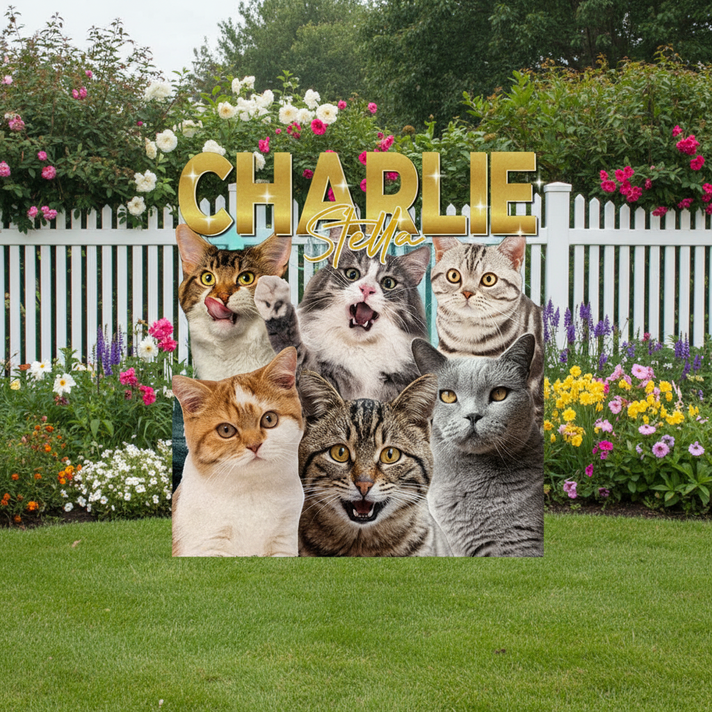 Custom Cat Gradient Name T-Shirt — Gift for Cat Lovers ZKCSU