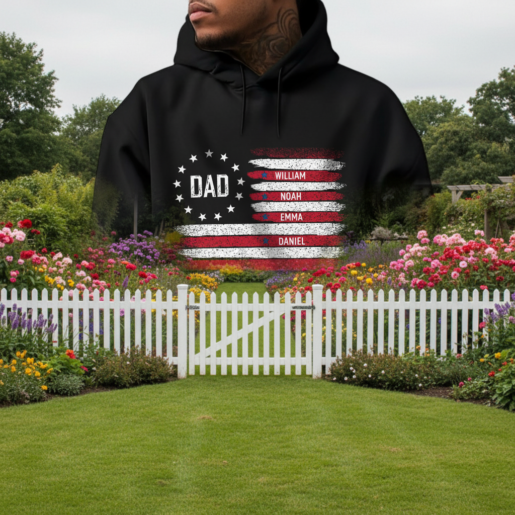 Custom Nlhl American Dad Kids Garden Flag — Gift for Dad MJQ6V