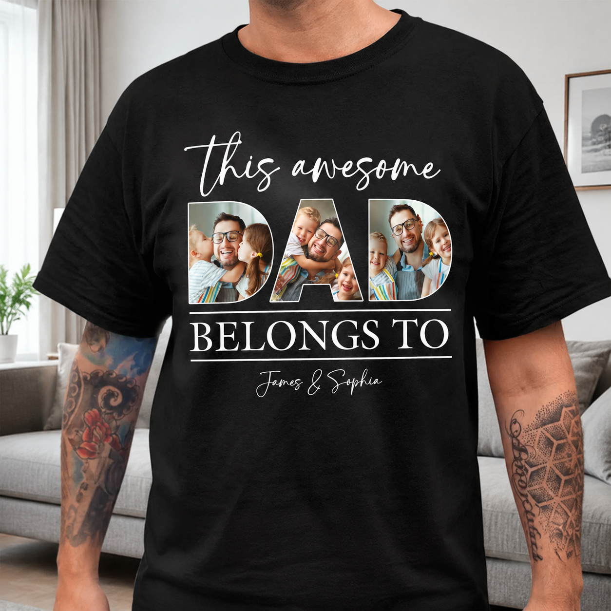 Custom Hpt This Awesome Dad T-Shirt — Gift for Dad 2G53V