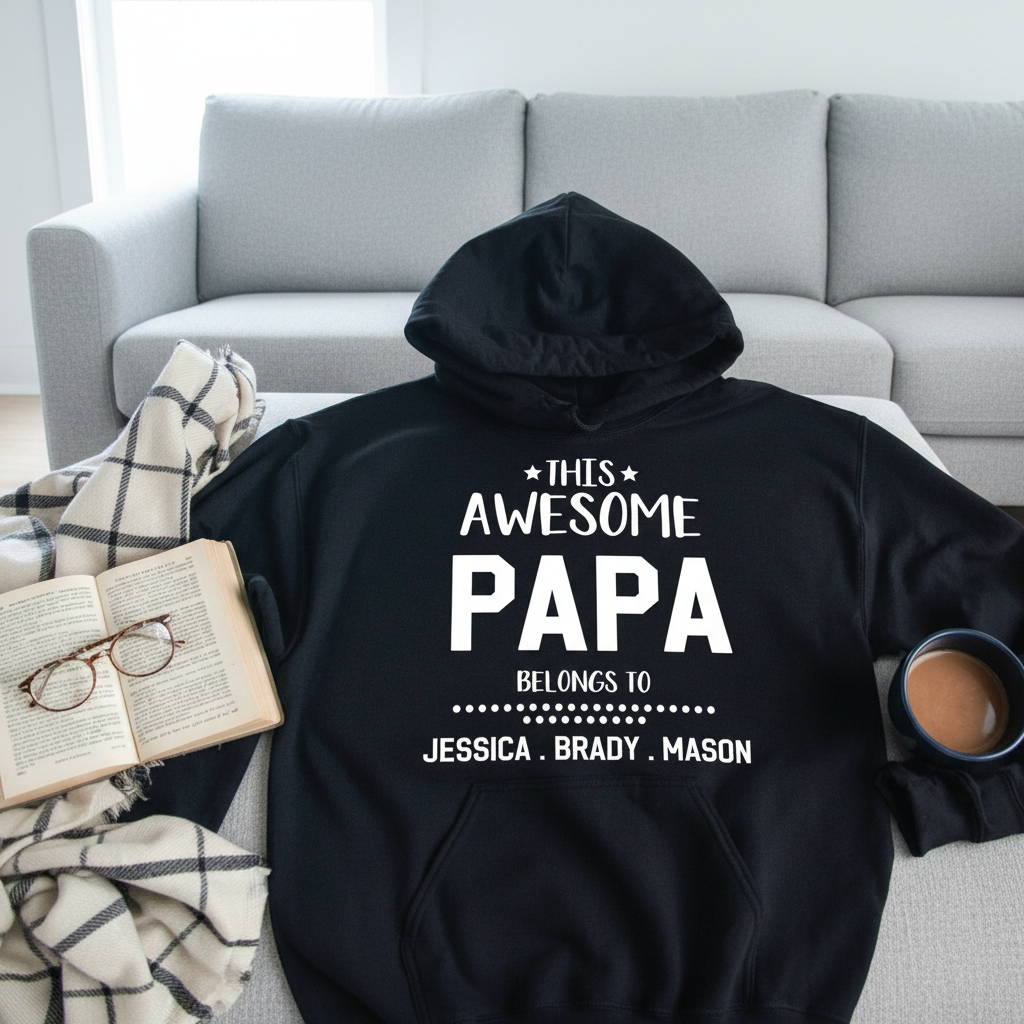 Custom Copy This Awesome Papa T-Shirt — Gift for Dad XEHKU
