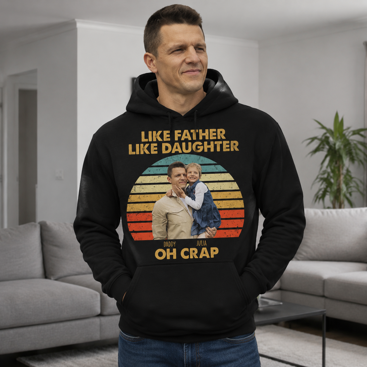 Custom Like Father Daughter Retro T-Shirt — Gift for Dad H4JPY