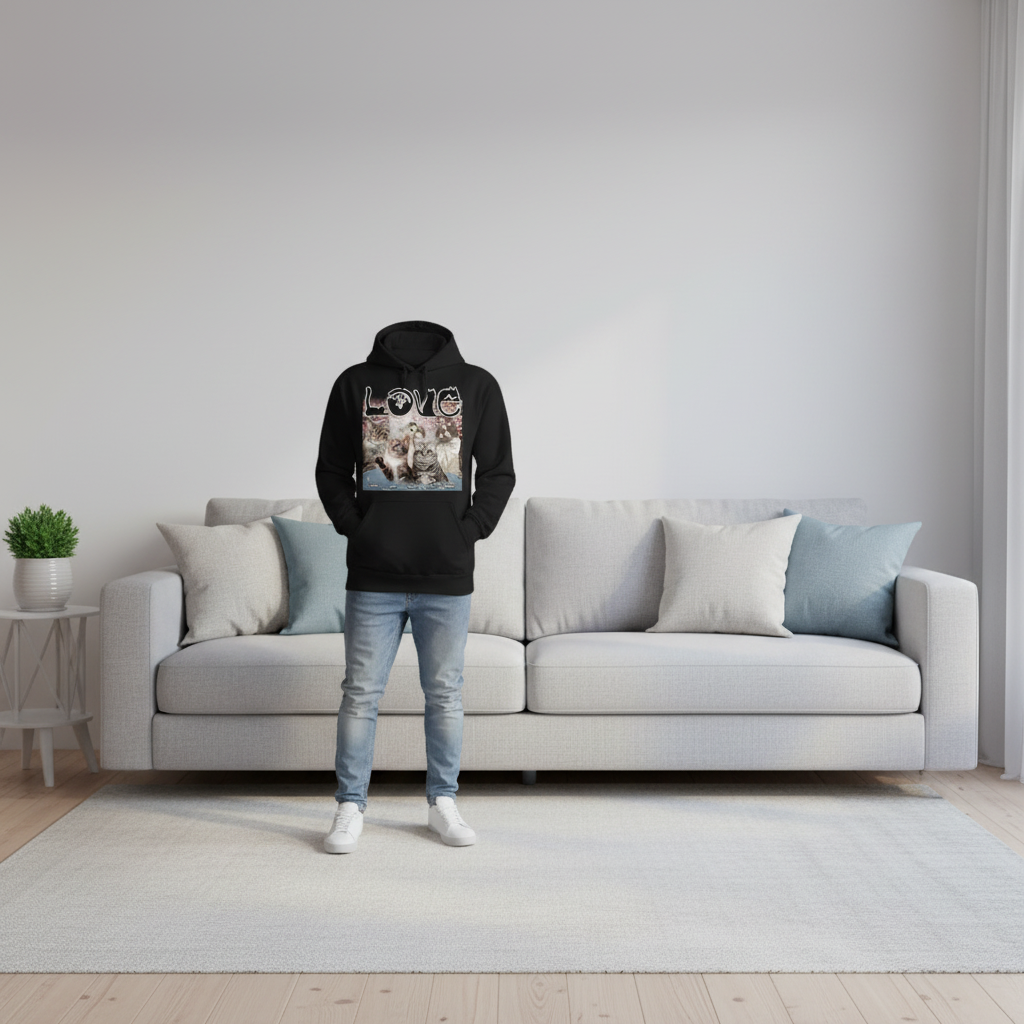 Custom Love Cats Vintage Bootleg T-Shirt — Gift for Cat Lovers YHM5D