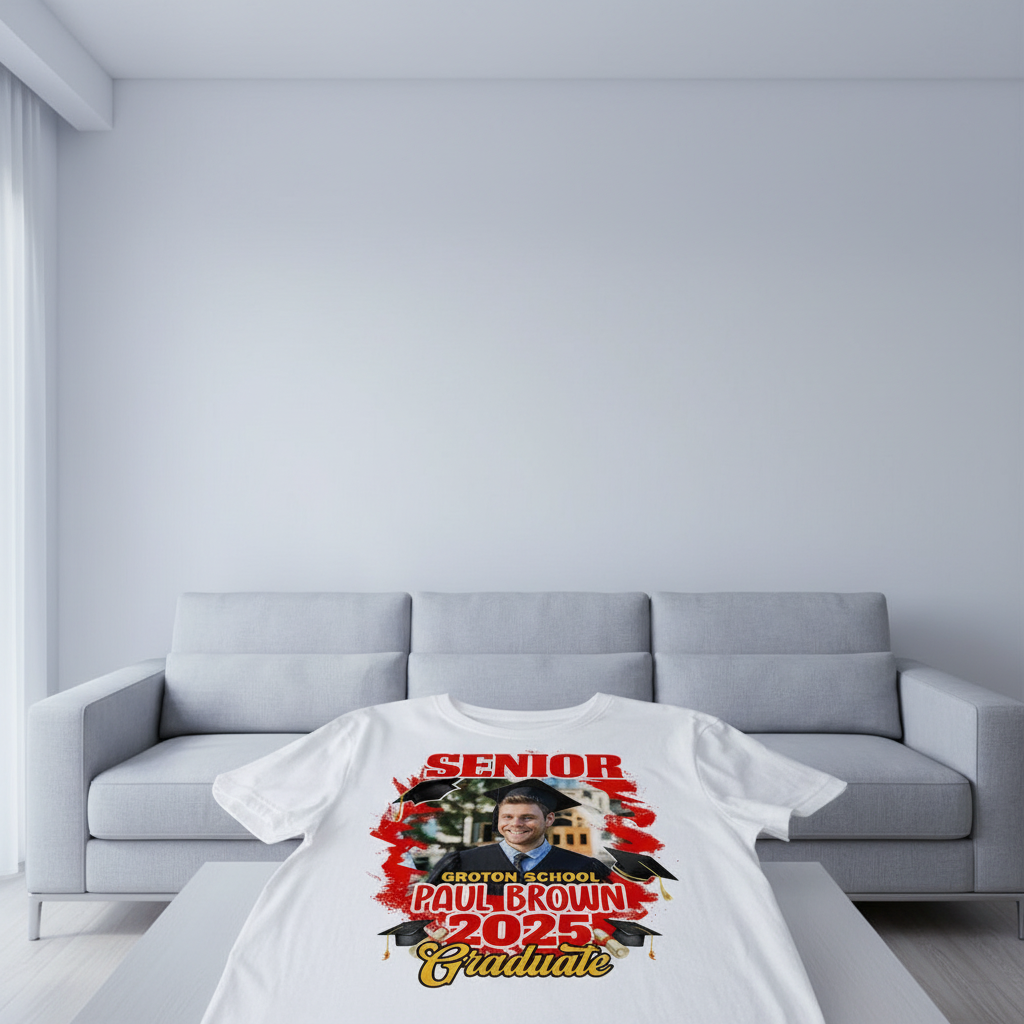 Custom Congrats Senior Graduation Bright T-Shirt — Custom Gift KQSBE