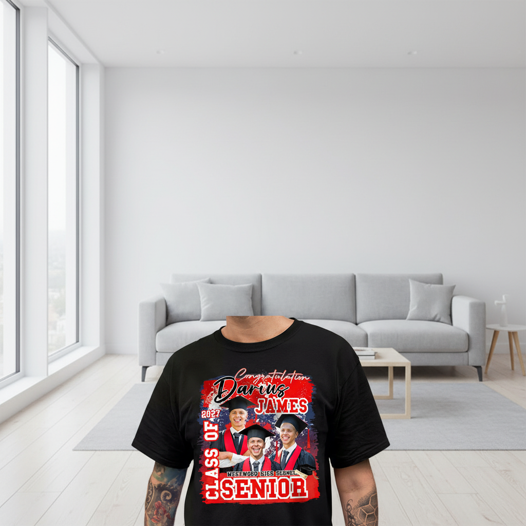 Custom Senior Class Graduation Dark T-Shirt — Custom Gift YN2NW