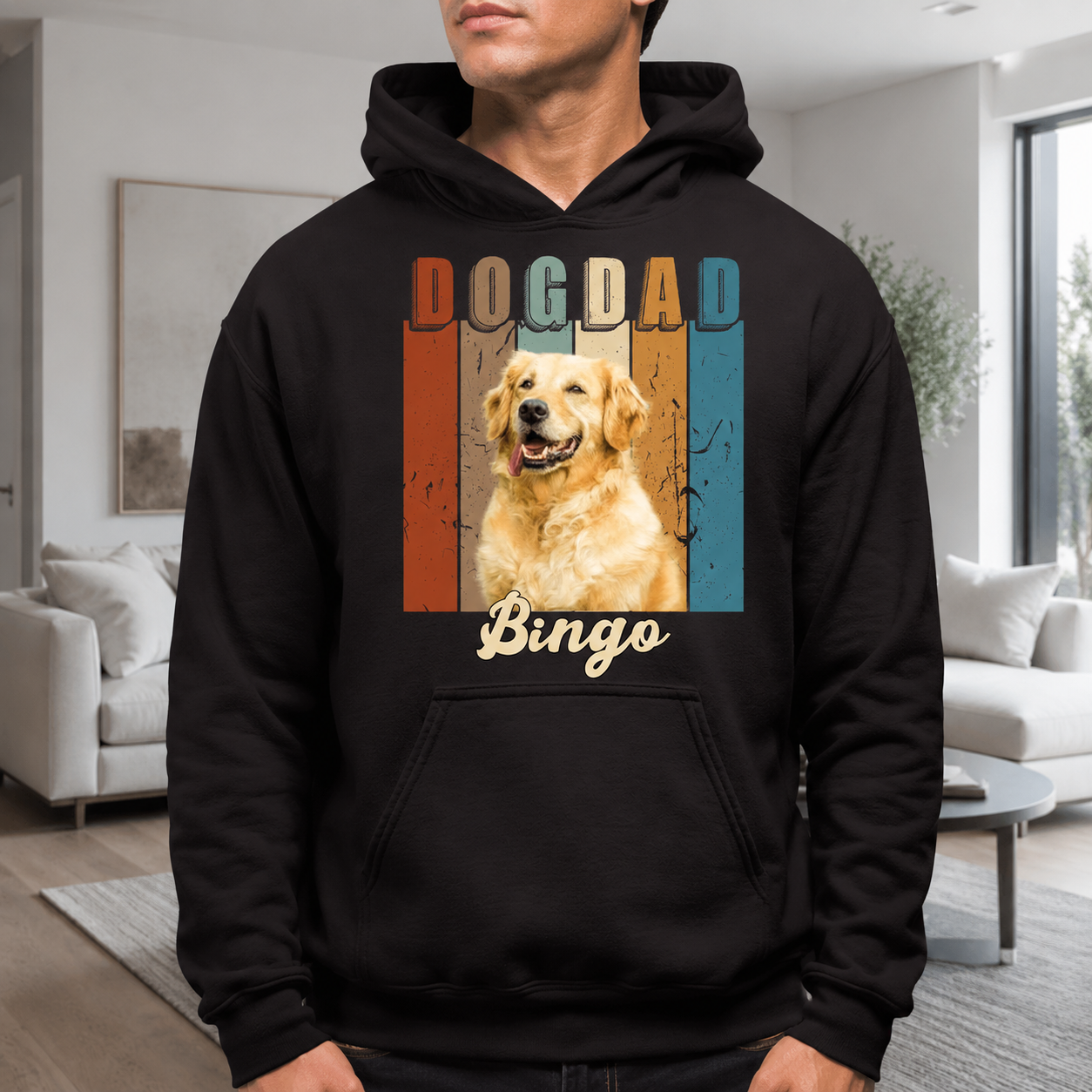 Custom Na96 Dogdad Vintagephoto T-Shirt — Gift for Dog Dad B2KT9