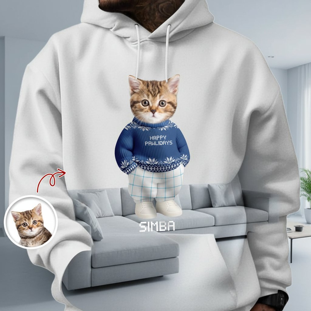 Custom Mha Dog Cat Xmas T-Shirt — Christmas Gift C9YXU