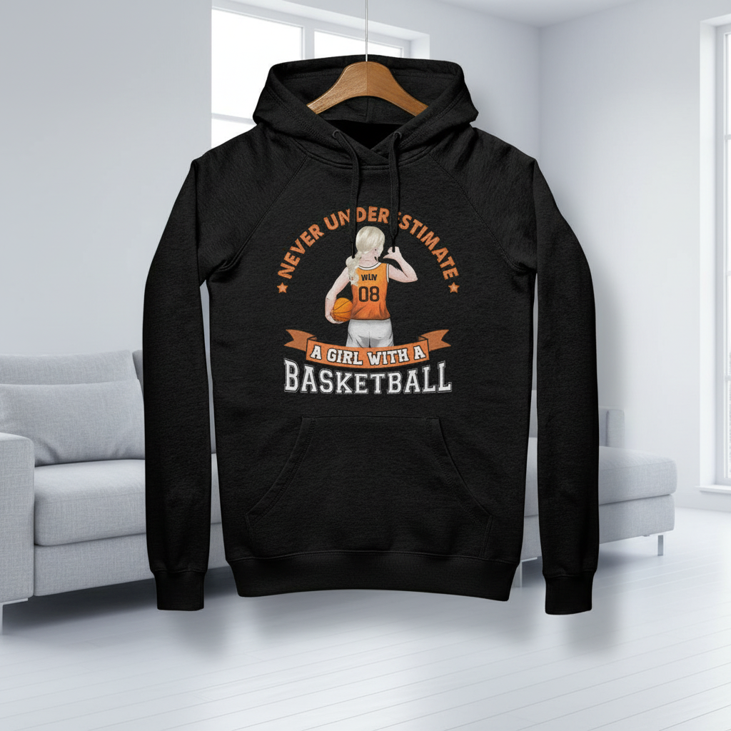 Custom Basketball Never Underestimate Girl T-Shirt — Custom Gift 62TFG