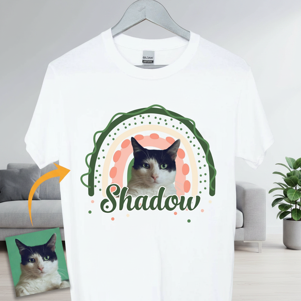 Custom Dog Cat Rainbow C465 T-Shirt — Gift for Cat Lovers BTCM3