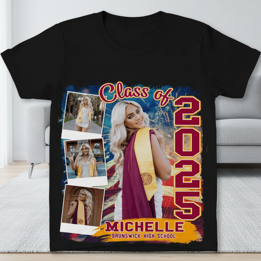 Custom Build Own Graduation Dark T-Shirt — Custom Gift HWP5S