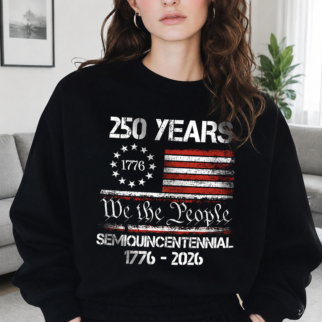 Custom America 250th Anniversary United T-Shirt — Patriotic Gift S4QN7