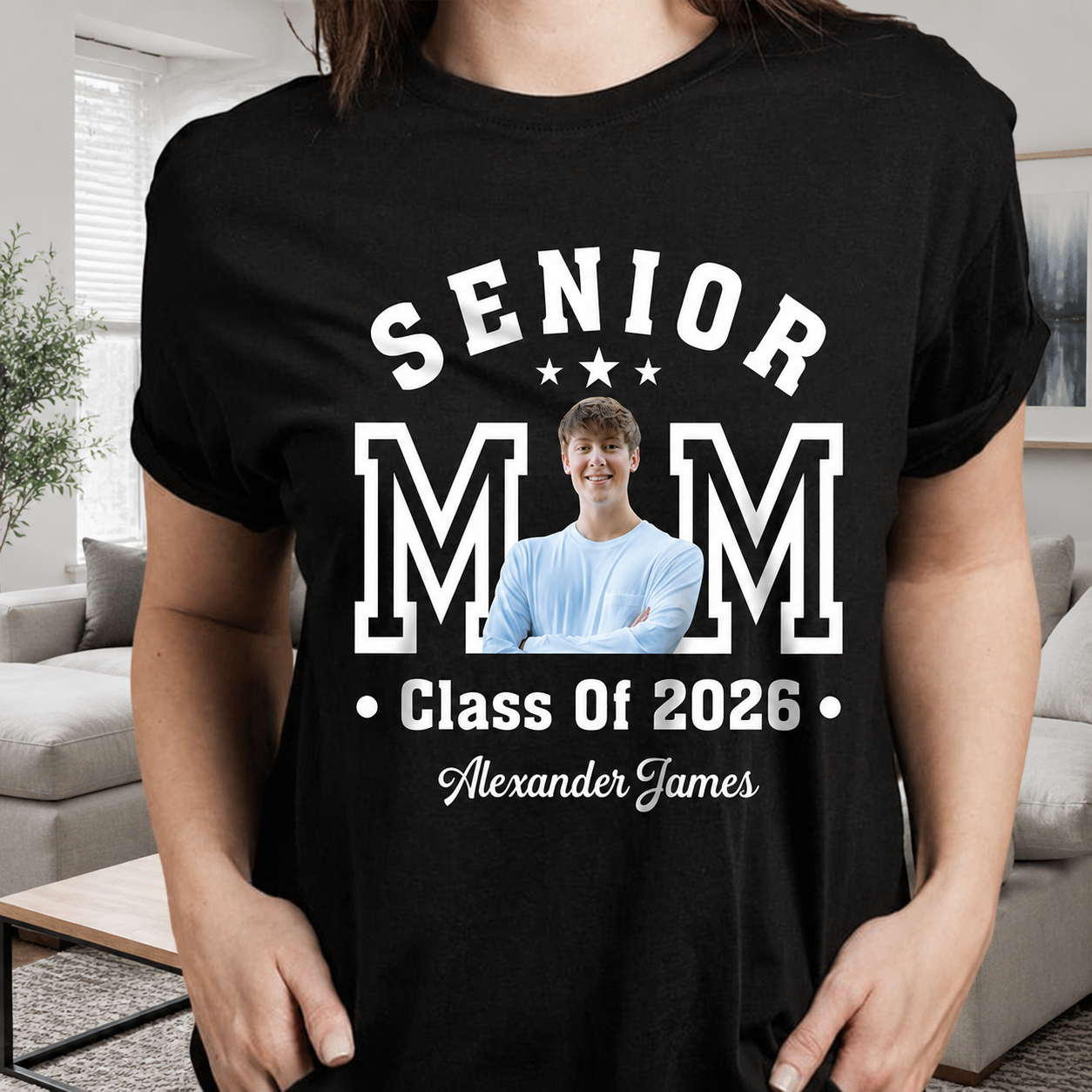 Custom Senior Mom Dad Class T-Shirt — Gift for Dad 8WJVX