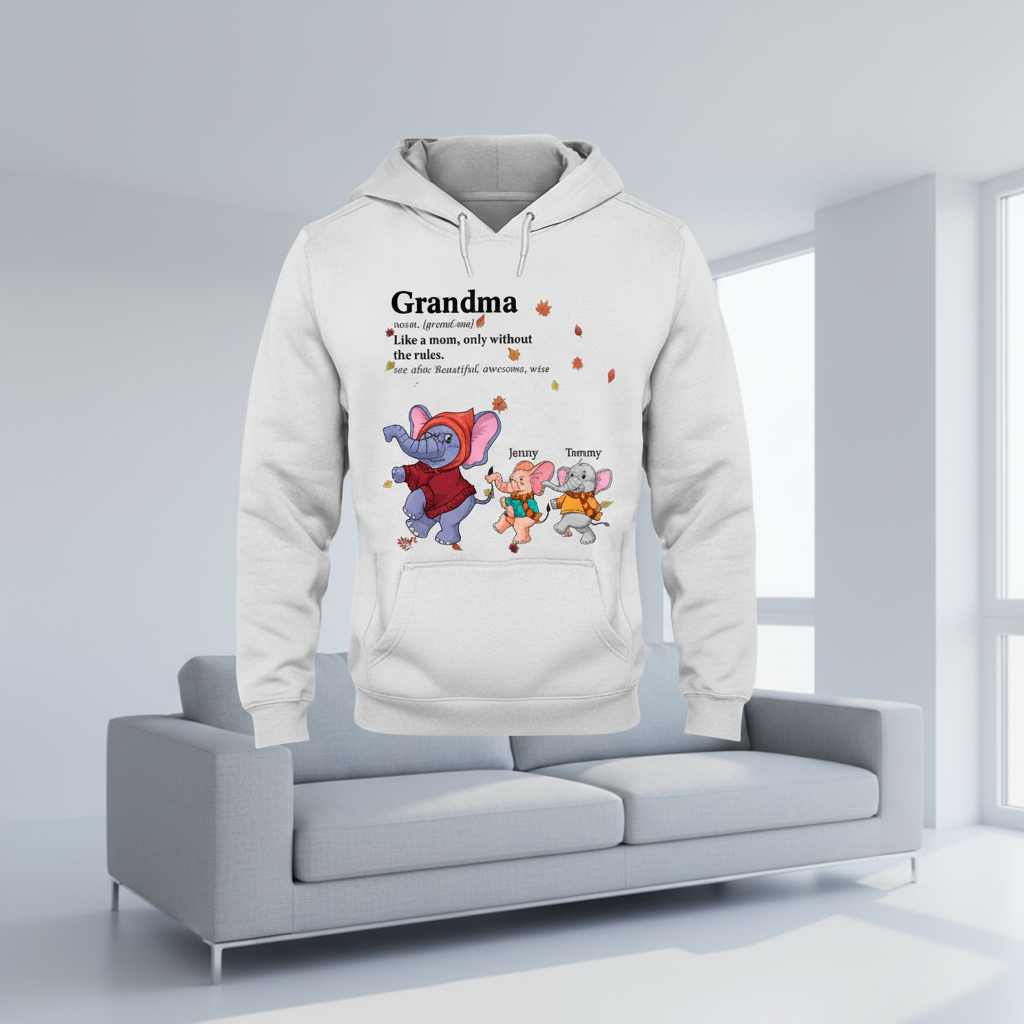 Custom Template Elephants Grandmasaurus T-Shirt — Gift for Mom ZJCV3