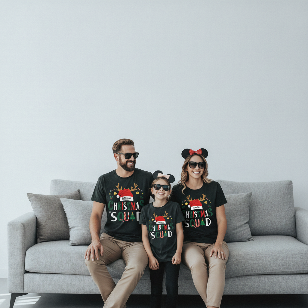 Custom Hpt Christmas Squad Family T-Shirt — Family Gift 6QMB2