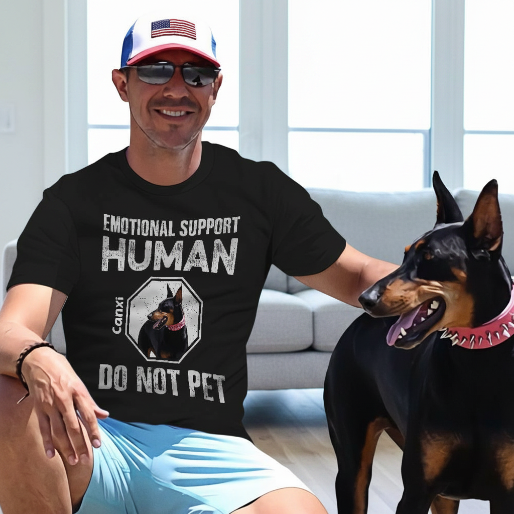 Custom Emotional Support Human Front T-Shirt — Gift for Dog Lovers P2PUZ