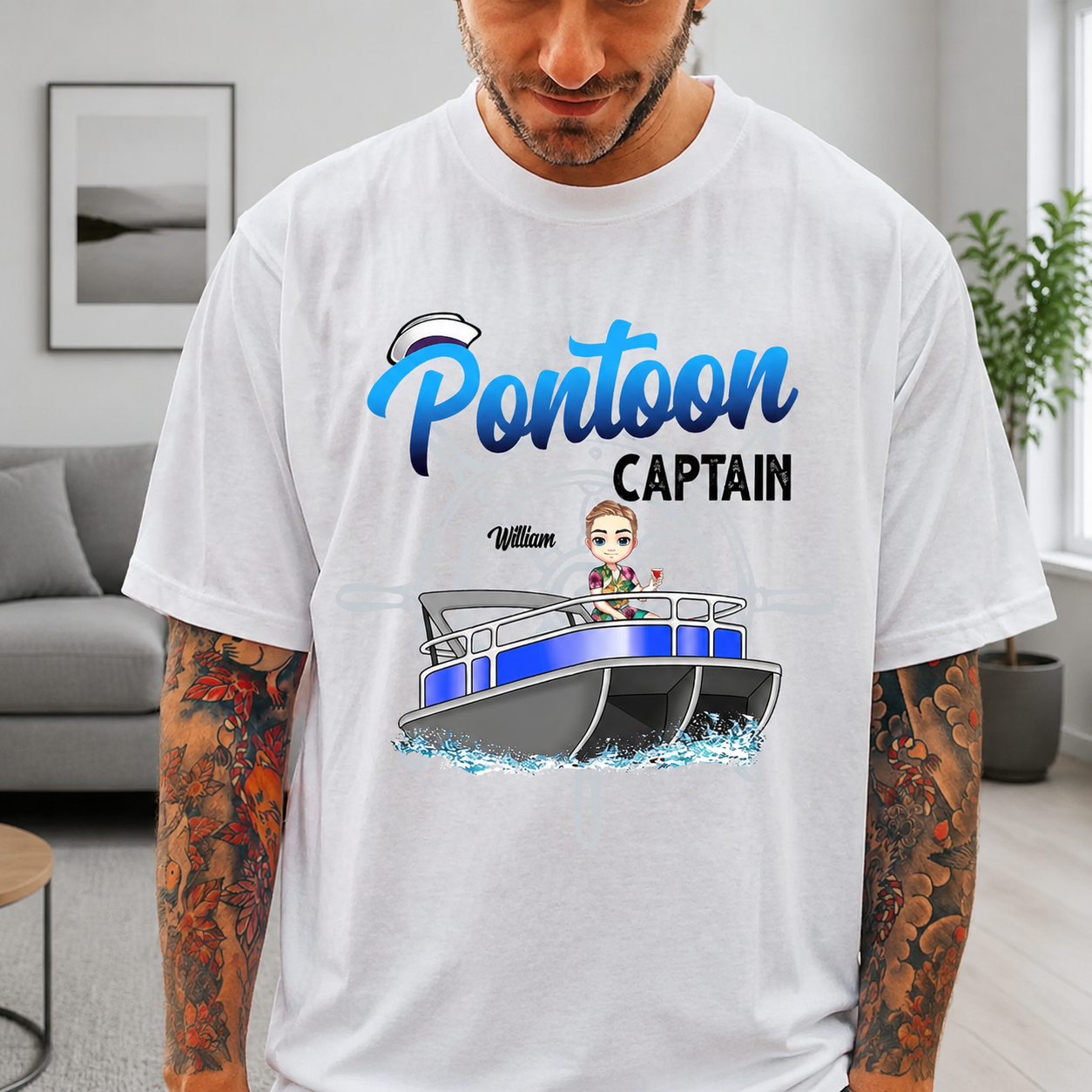 Custom Boating Pontoon Captain Hat — Custom Gift CJZN2
