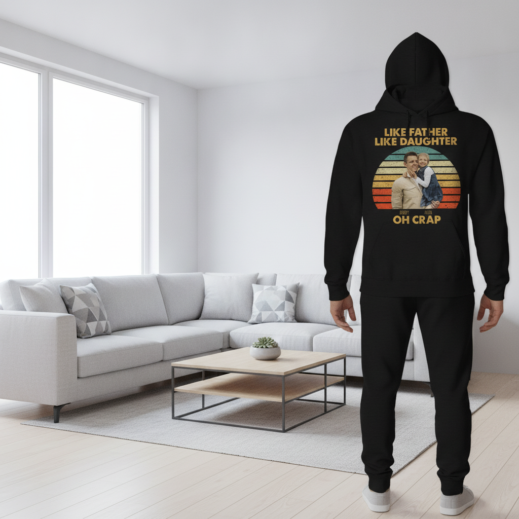 Custom Like Father Daughter Retro T-Shirt — Gift for Dad VUP77