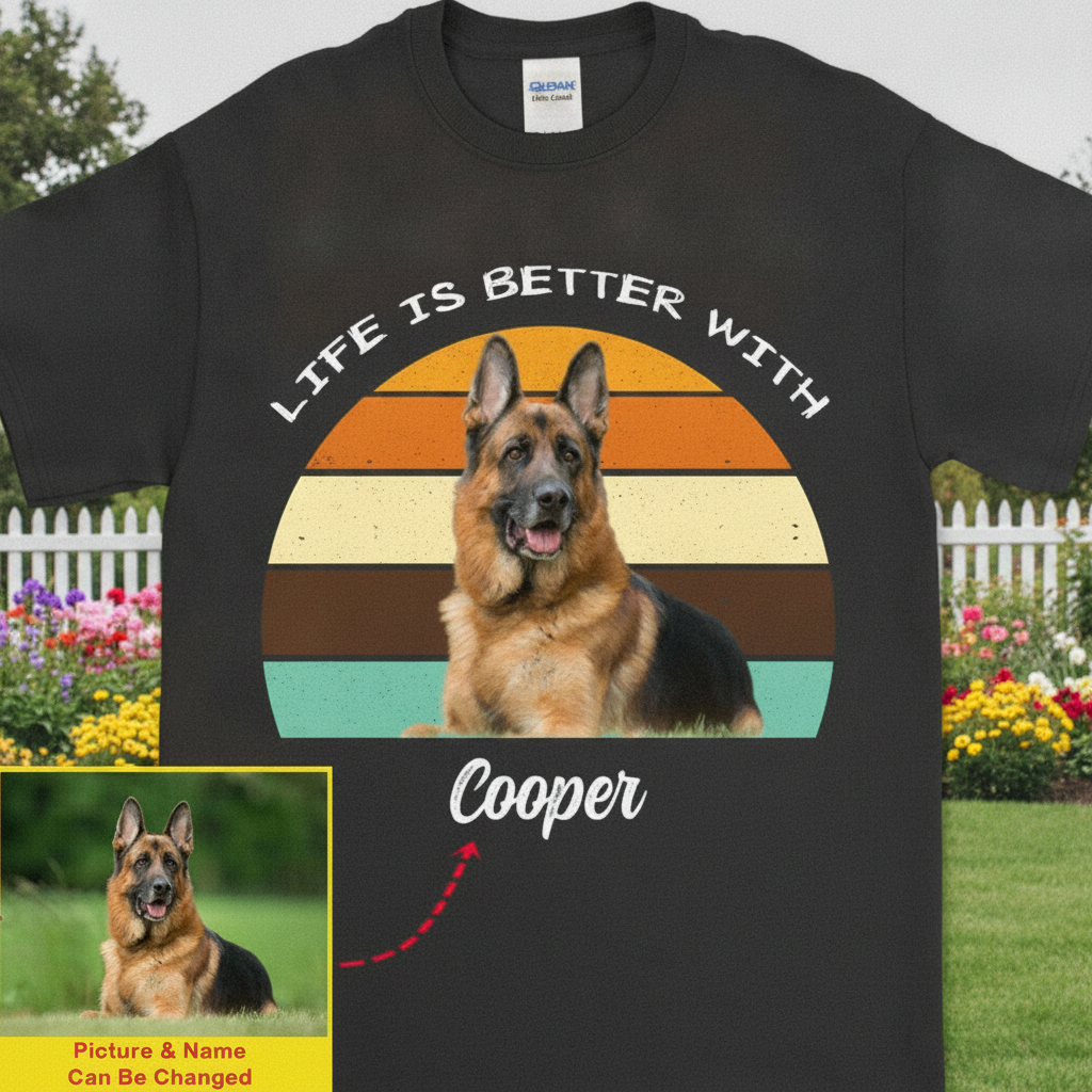 Custom Life Is Better Dog T-Shirt — Gift for Dog Lovers MTU9N