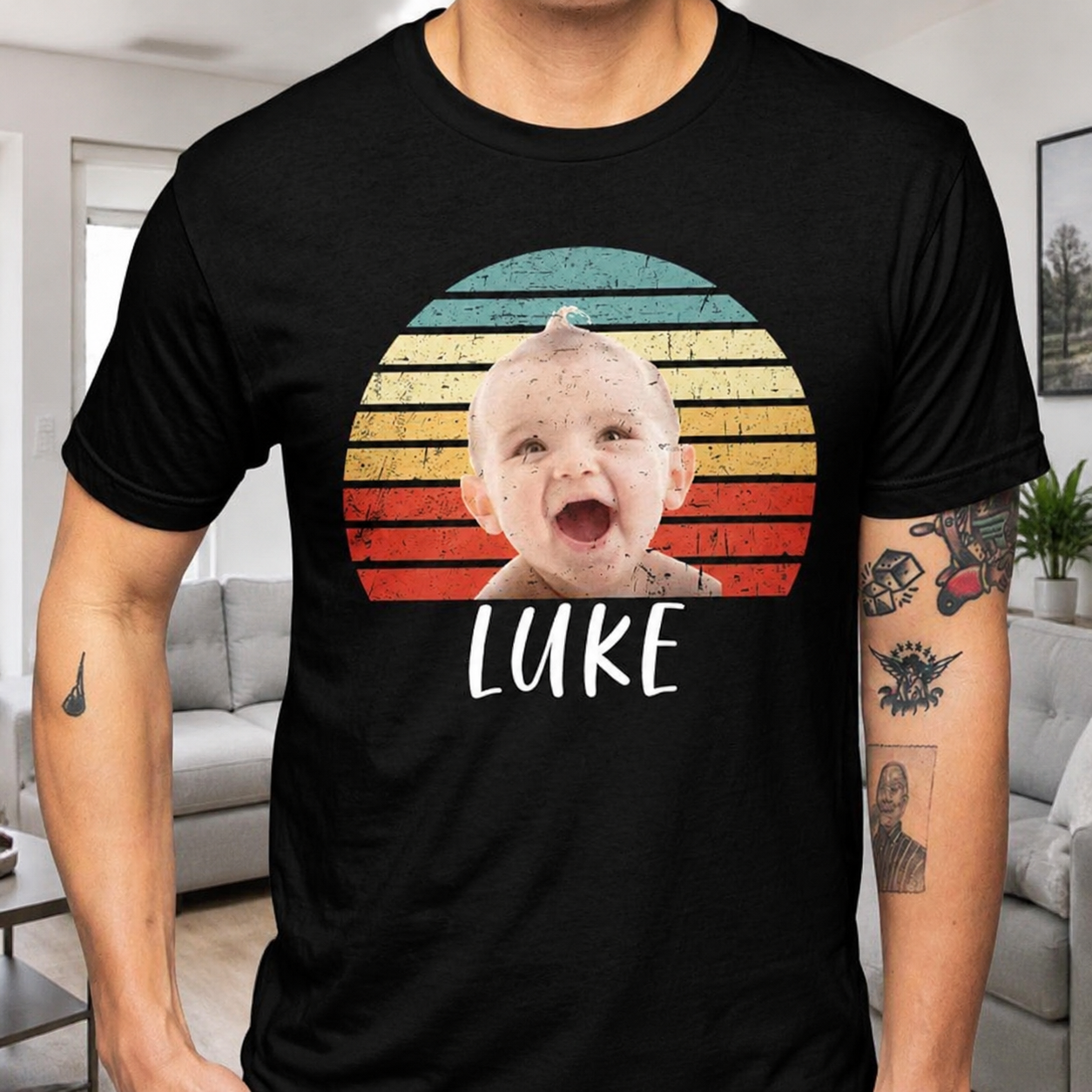 Custom Vintage Retro Face T-Shirt — Custom Gift VCCRQ