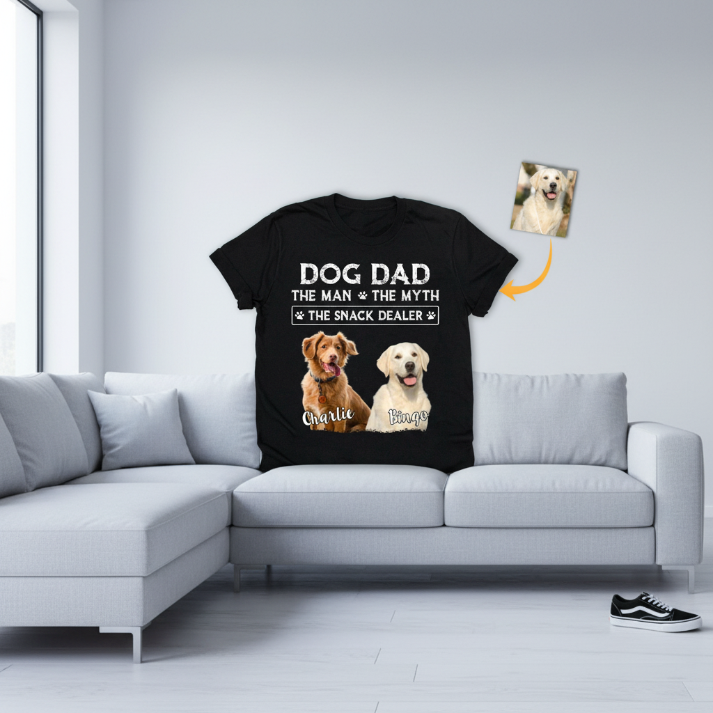 Custom Dog Dad Myth Snack T-Shirt — Gift for Dad 9HF38
