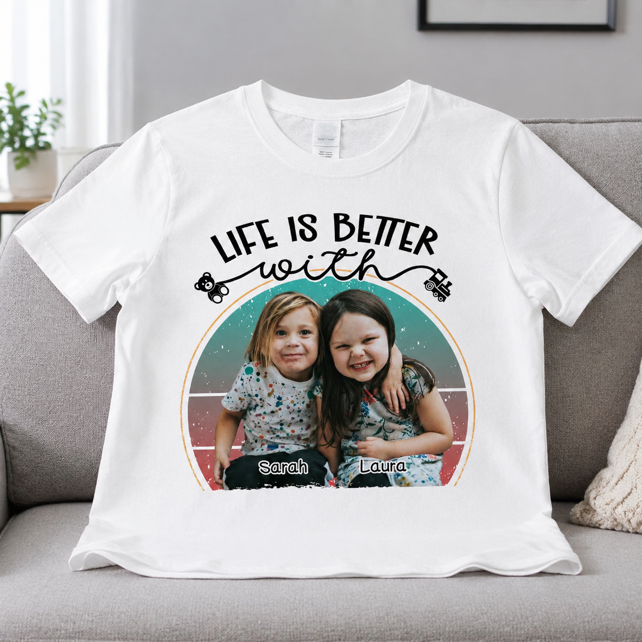 Custom Life Is Better Grandkids T-Shirt — Family Gift 5NSFQ