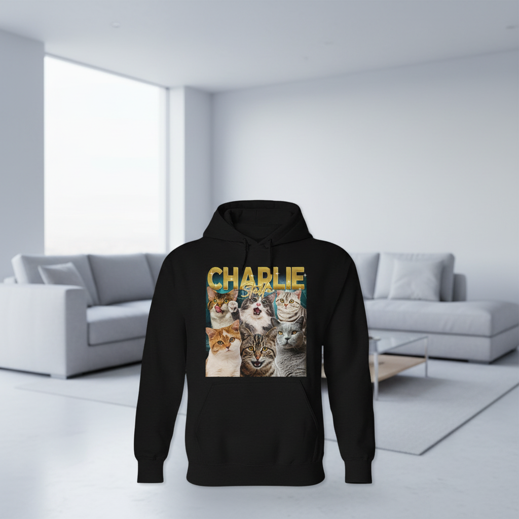 Custom Cat Gradient Name T-Shirt — Gift for Cat Lovers ZKCSU