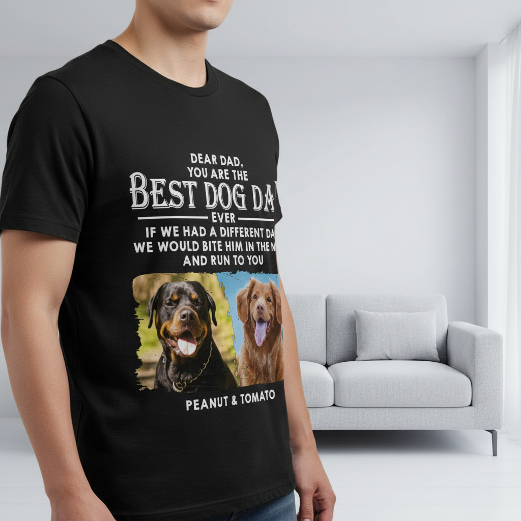Custom Dogs Run You Dog T-Shirt — Gift for Dad YEHN9