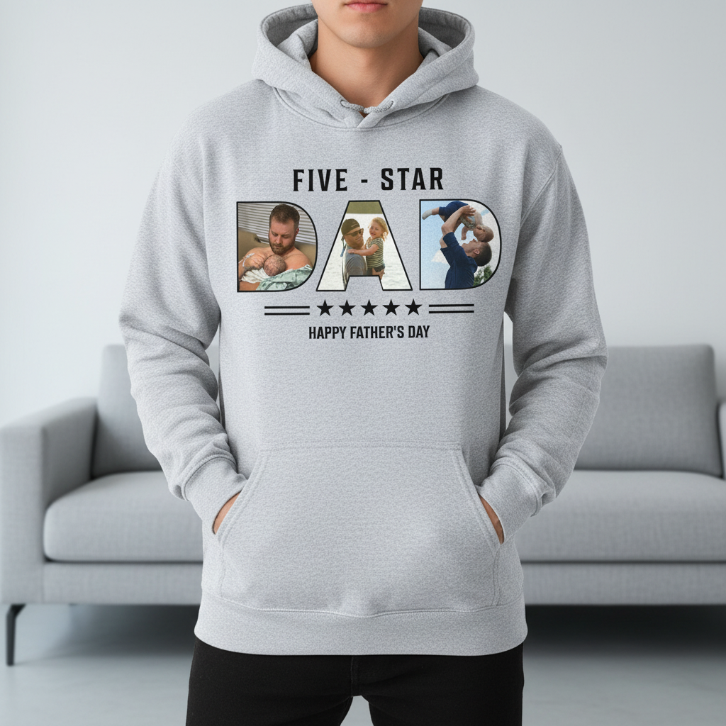 Custom Five Star Dad C316 T-Shirt — Gift for Dad JMZCM