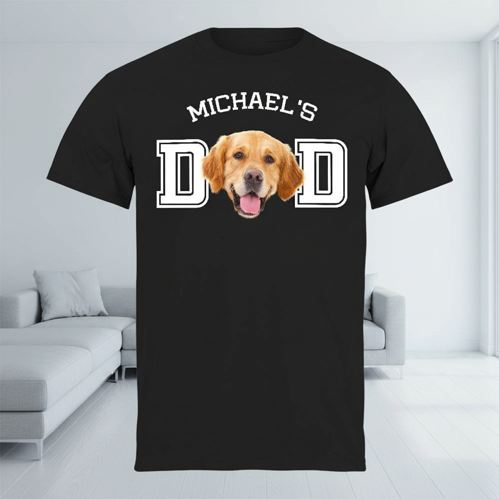 Custom Dog Cat Dad Mom T-Shirt — Gift for Dad Q7BX3