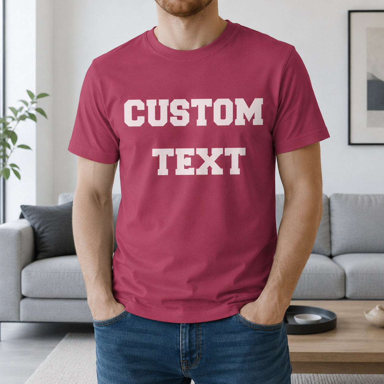 Custom Template Dark Apparel Only T-Shirt — Custom Gift 63WFN