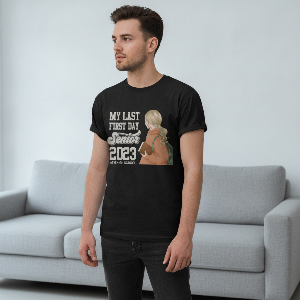 Custom Ltt98 Backtoschool Mylastfirstsenioryear T-Shirt — Custom Gift FCPW4