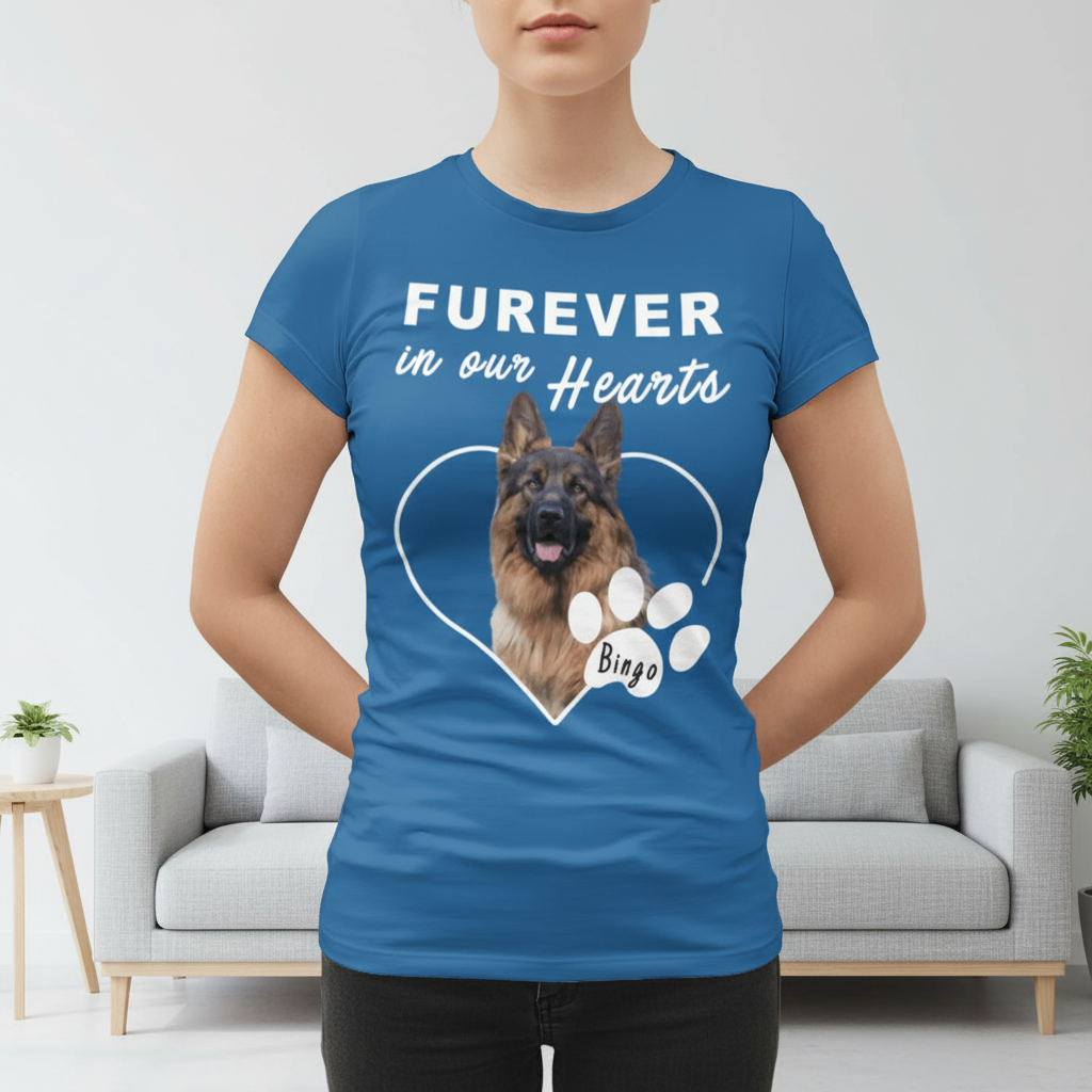 Custom Na96 Dogshirt Fureverinourhearts T-Shirt — Gift for Dog Lovers QW5XC