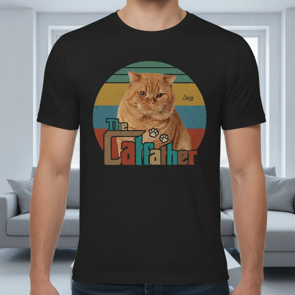 Custom Cat Father T-Shirt — Gift for Dad 7XNRY