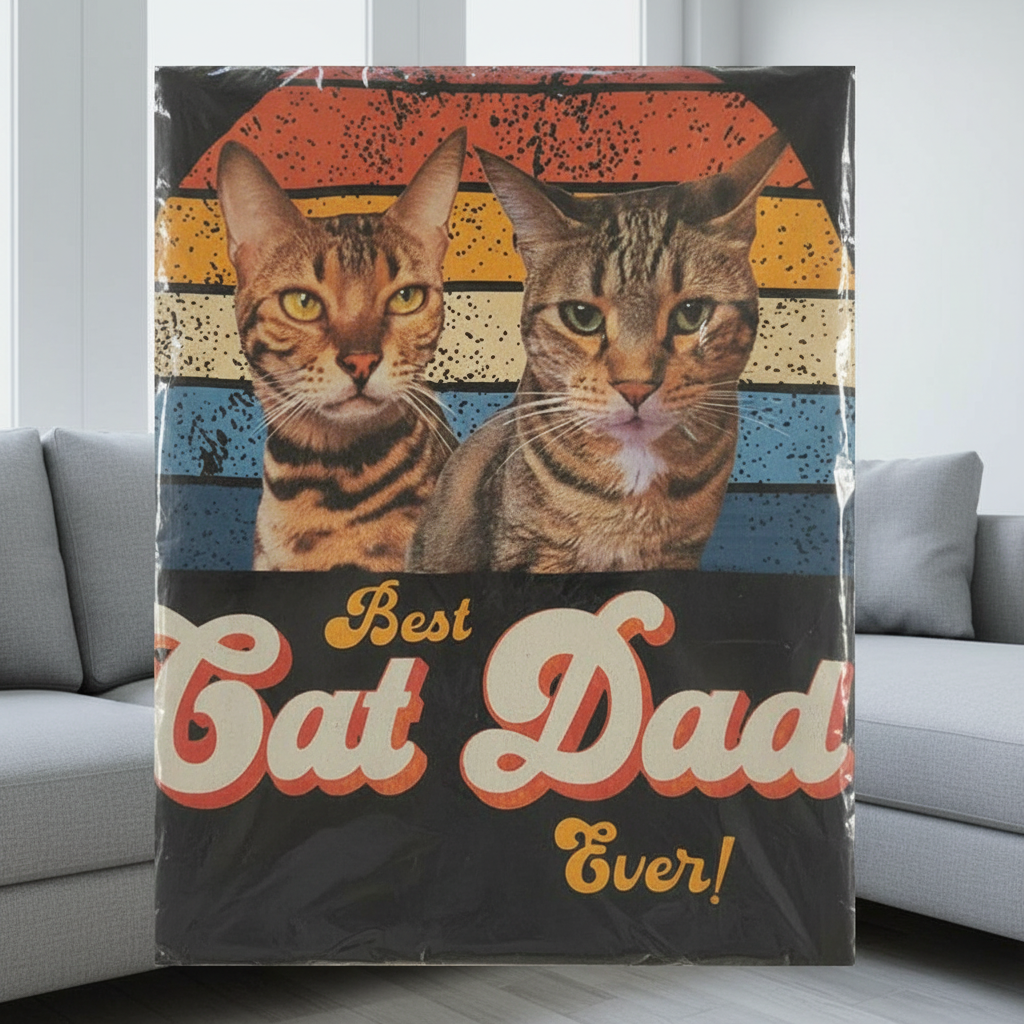 Custom Best Cat Dad Ever T-Shirt — Gift for Dad PHD4P