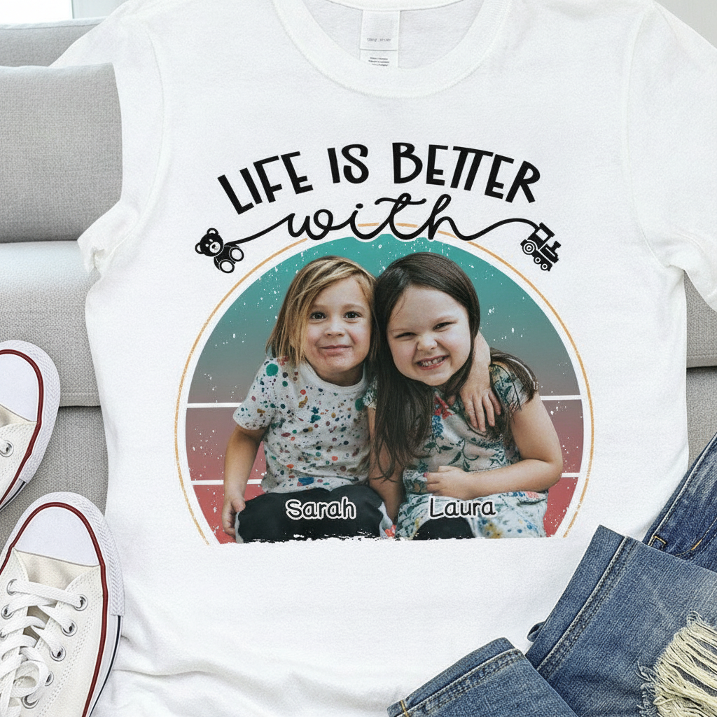 Custom Life Is Better Grandkids T-Shirt — Family Gift N7HH9
