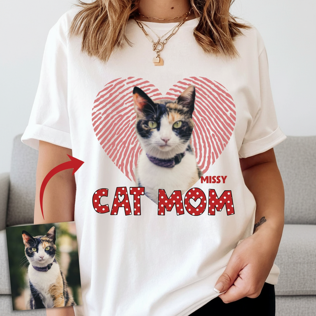 Custom Cat Mom Dog C550v1 T-Shirt — Gift for Mom FDTY7