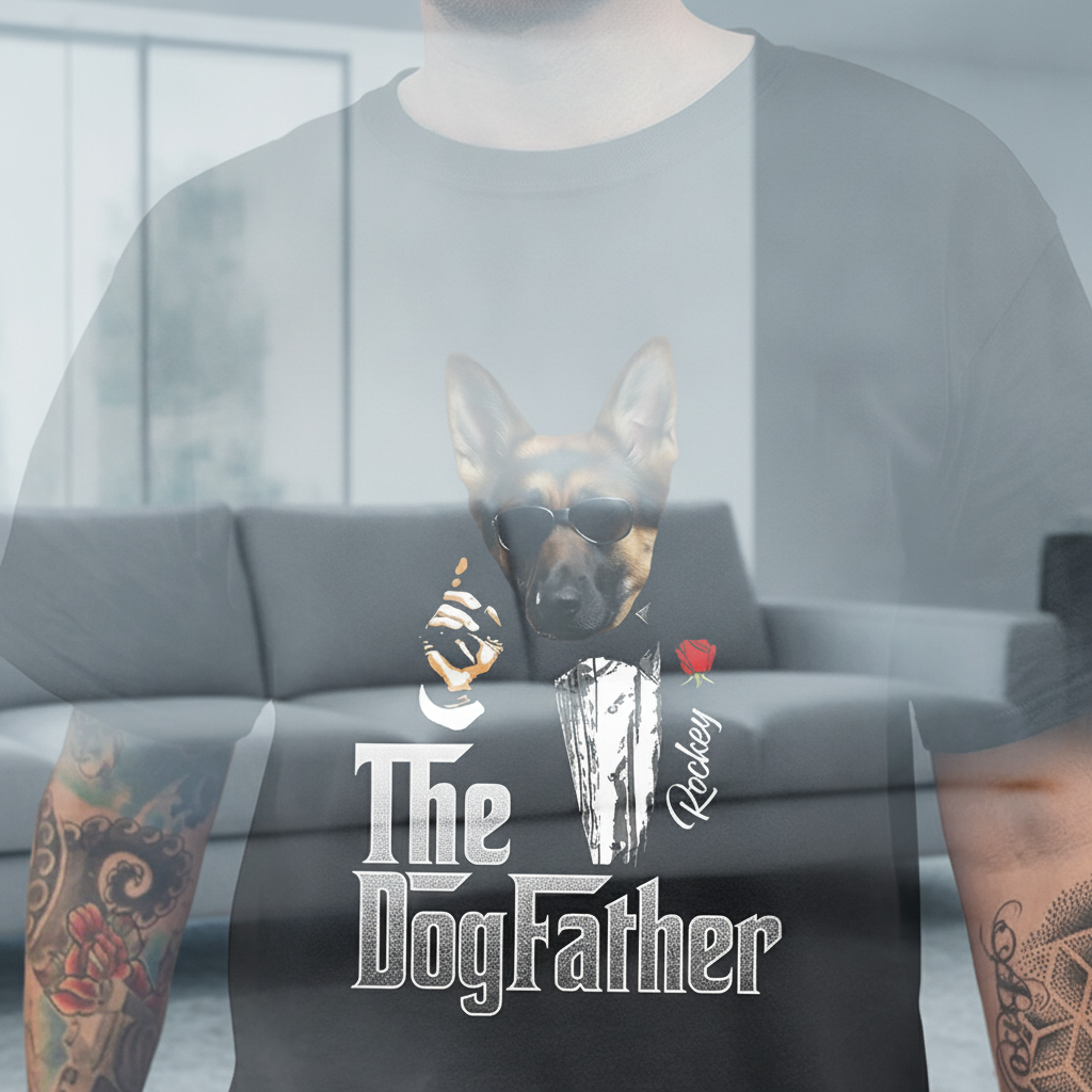 Custom Dogfather Gentlemen Dog Dad T-Shirt — Gift for Dad NAXYX