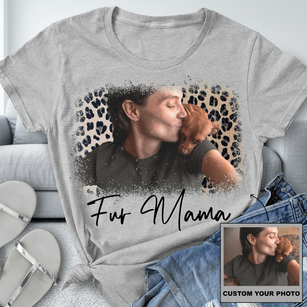 Custom Na96 Dogphotocustom Furmama T-Shirt — Gift for Dog Lovers E7PCS