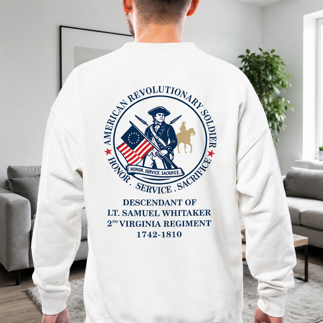 Custom Descendant Patriot Honor Service T-Shirt — Custom Gift WYR5V