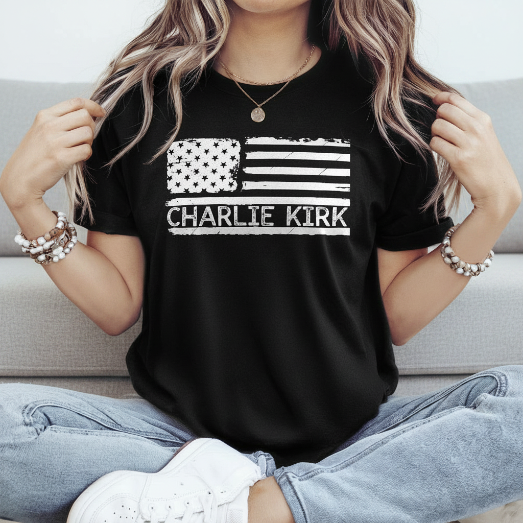 Custom Charlie Kirk Memorial Dark T-Shirt — Custom Gift GBPS7