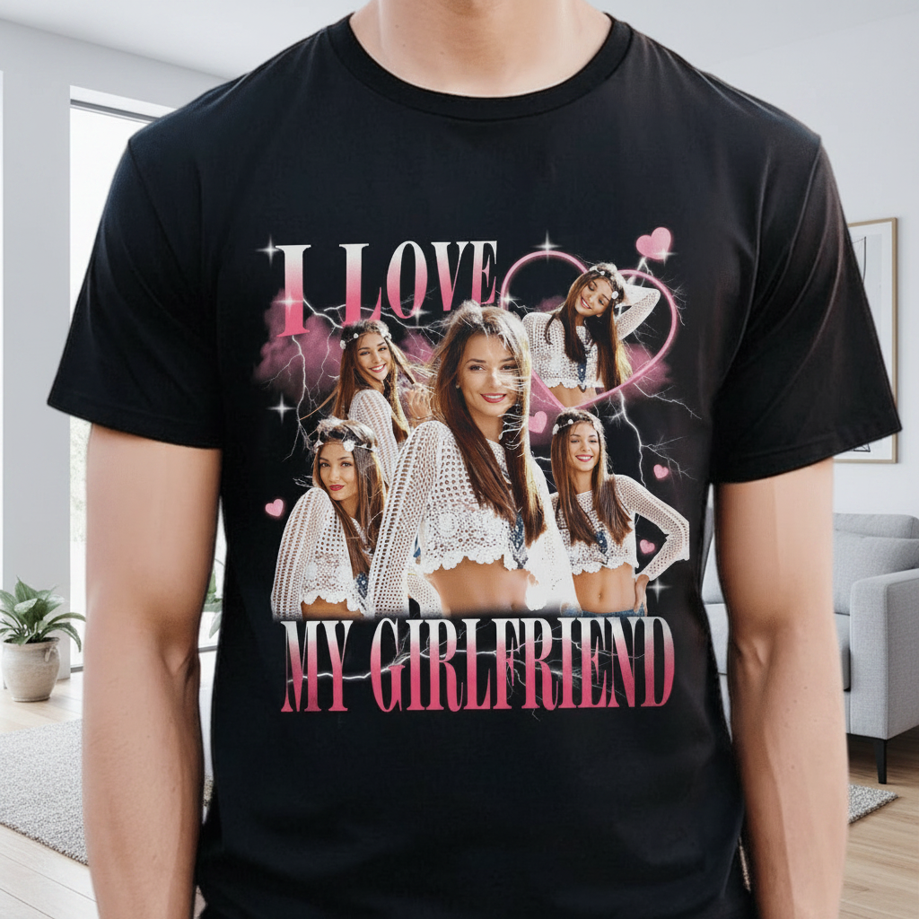 Custom Love My Boyfriend Girlfriend T-Shirt — Gift for Him XV9ET