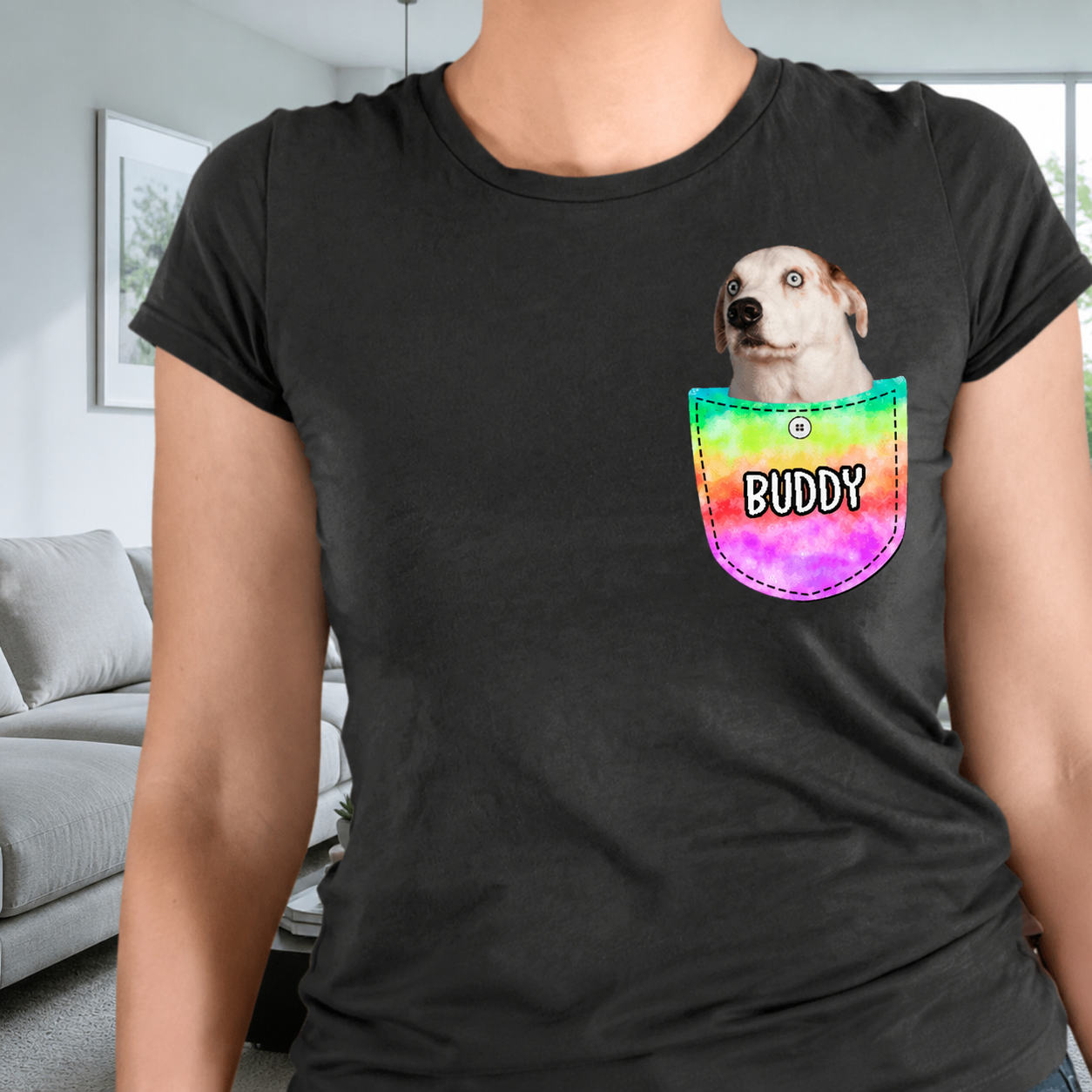 Custom Na96 Petpocket Photocustom T-Shirt — Gift for Pet Lovers R4M6K