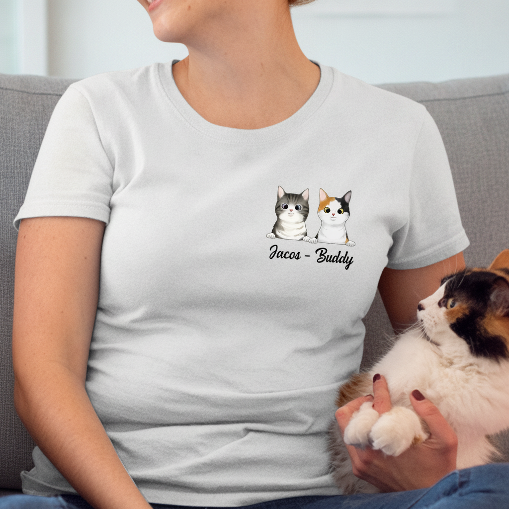 Custom Cat Clipart T-Shirt — Gift for Cat Lovers 8DXQT