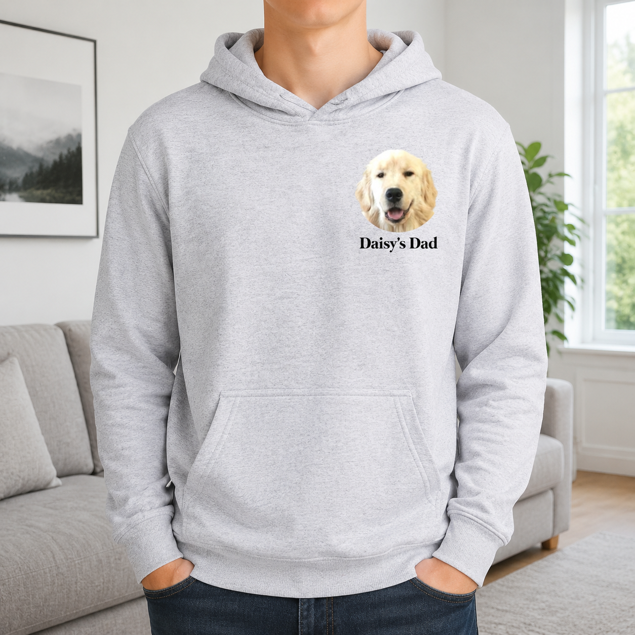 Custom Dog Dad Mom Head T-Shirt — Gift for Dad P97XK