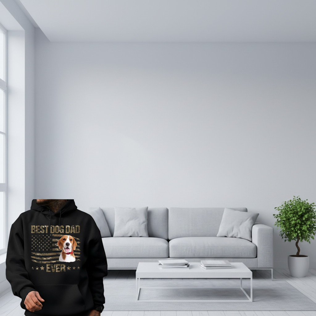 Custom Dog Best Dad Ever T-Shirt — Gift for Dad B6JPY