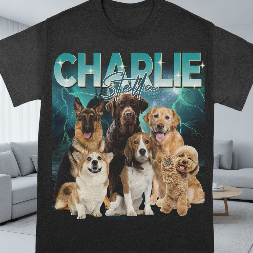 Custom Gradient Name Dog Lover T-Shirt — Gift for Dog Lovers 52GV3