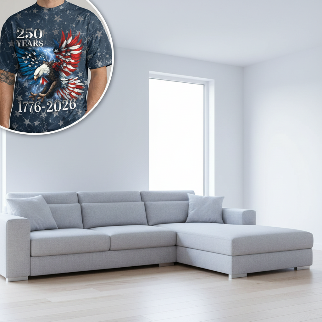 Custom 250th Anniversary Eagle Patriotic T-Shirt — Patriotic Gift ZFS5J