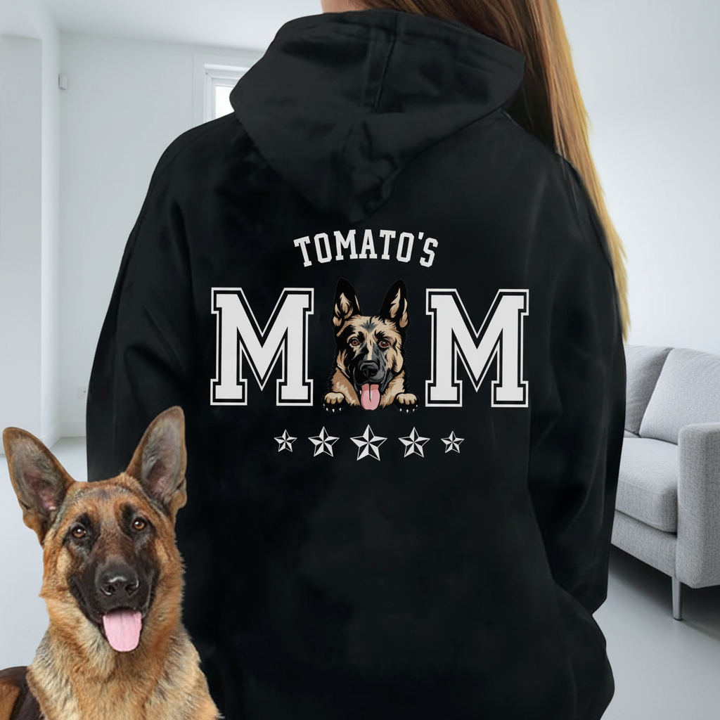 Custom Dog Dad Mom Backside T-Shirt — Gift for Dad 6UHVZ
