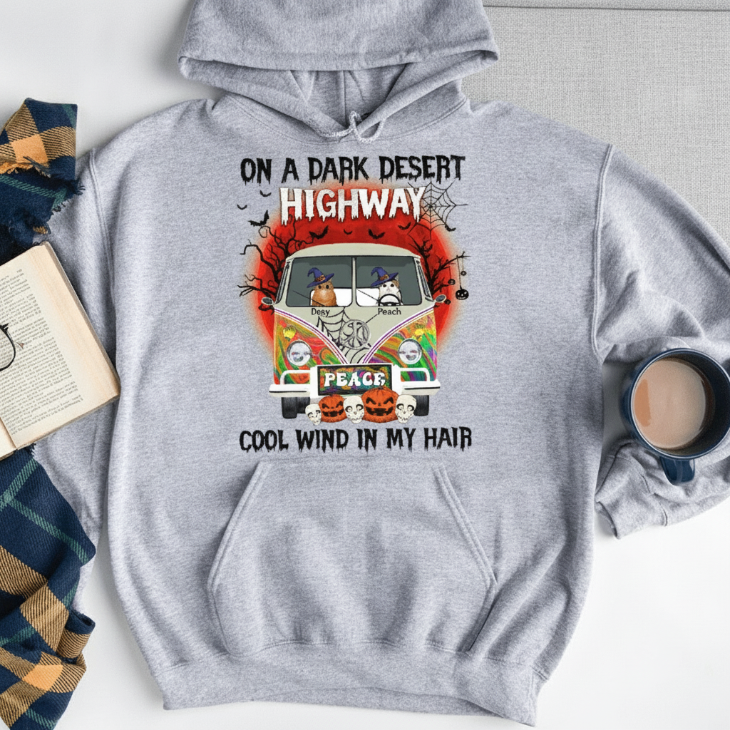 Custom Htt Dark Desert Highway T-Shirt — Gift for Cat Lovers R4XZS