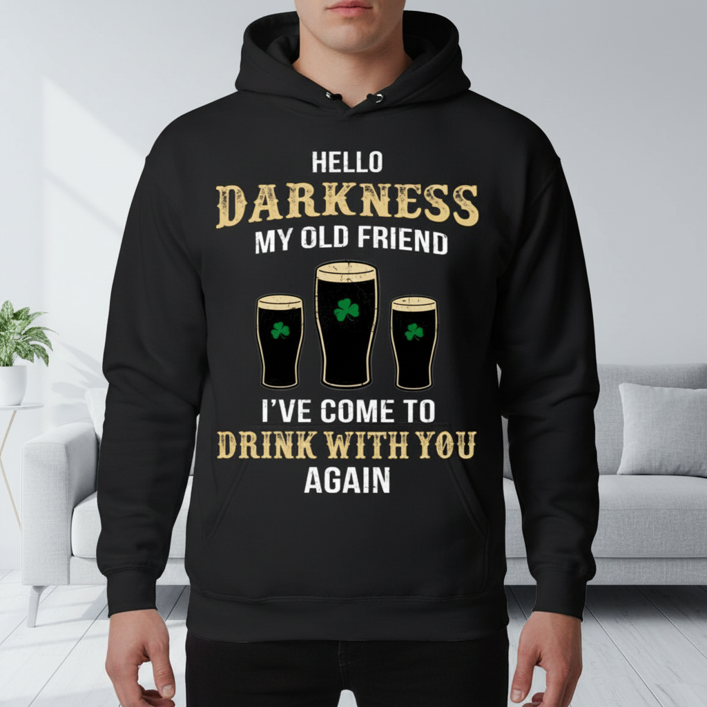 Custom Irish Darkness Front Shamrock T-Shirt — Custom Gift BFP7Z