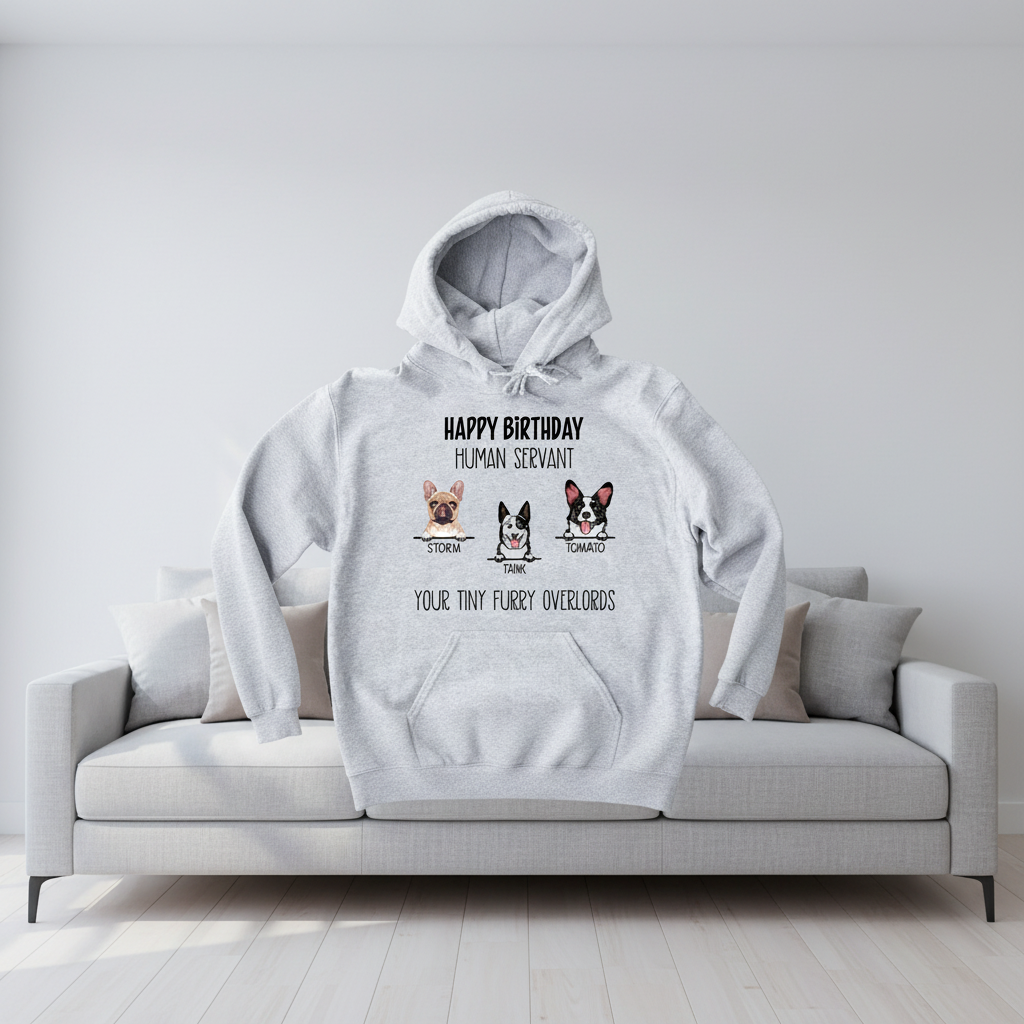 Custom Human Servant Dog Bright T-Shirt — Gift for Dog Lovers 9RJ6R
